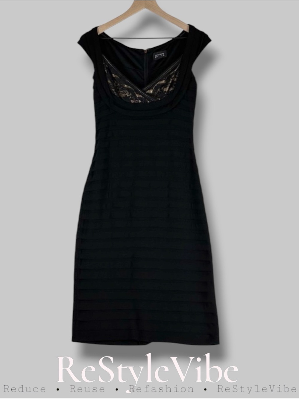 ADRIANNA PAPELL Women’s Size 4 Dress Knee Length Formal Cocktail Style Stretch